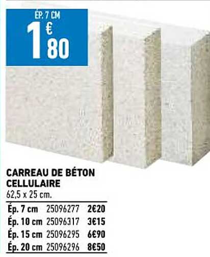 carreau de béton cellulaire