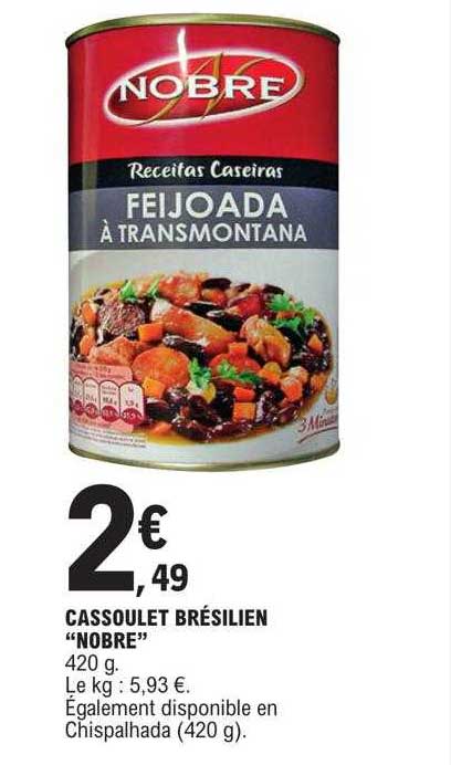 cassoulet brésilien "nobre"