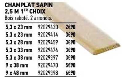 champlat sapin 2,5m 1er choix