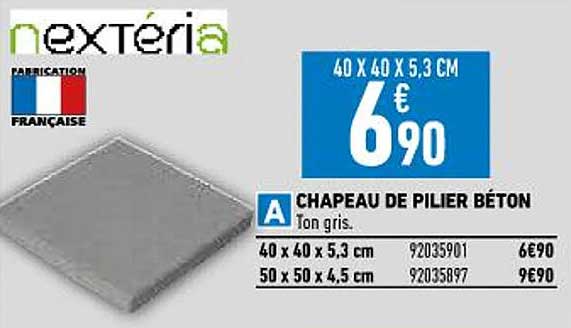 chapeau de pilier béton nextéria