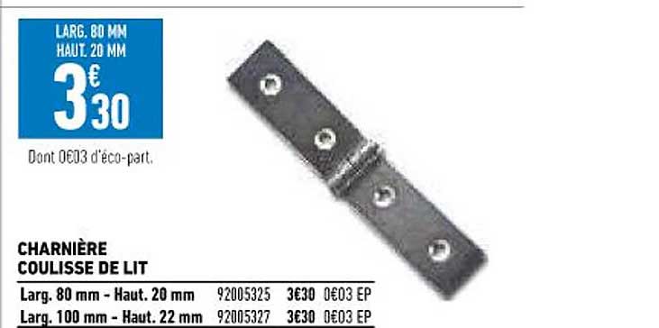 charnière coulisse de lit