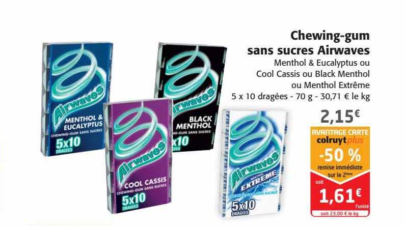 chewing-gum sans sucre airwaves