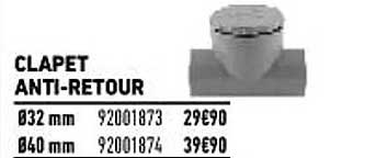 clapet anti-retour