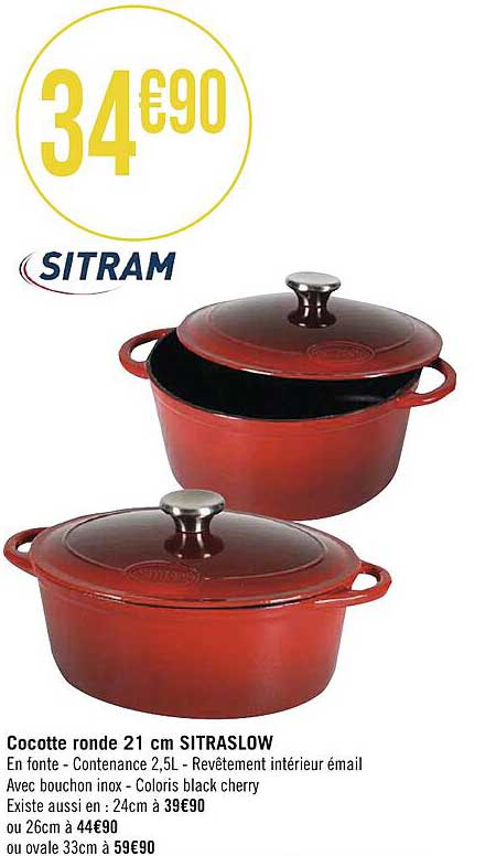 cocotte ronde 21cm sitraslow