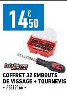 coffret 32 embouts de vissage + tournevis go-on!
