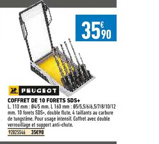 coffret de 10 forêts sds+ peugeot