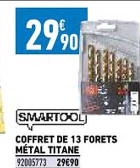 coffret de 13 forêts métal titane smartool