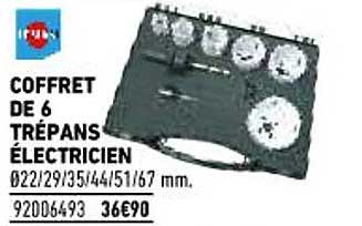 coffret de 6 trépans électricien