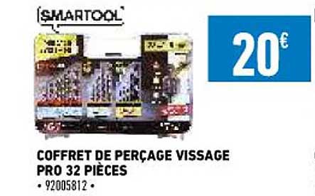 coffret de perçage vissage pro 32 pièces smartool