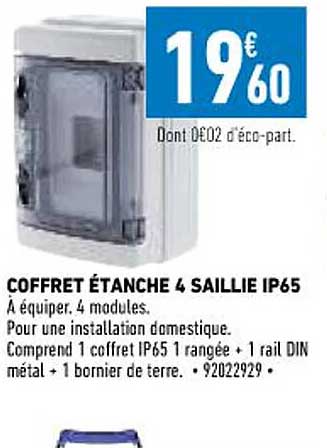 coffret étanche 4 saillie ip65