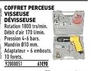 Coffret Perceuse Visseuse Dévisseuse