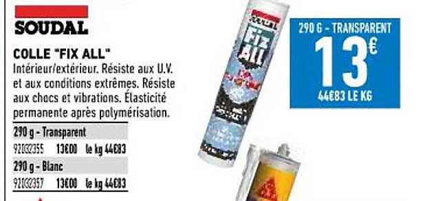 colle "fix all" soudal