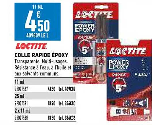 colle rapide époxy loctite