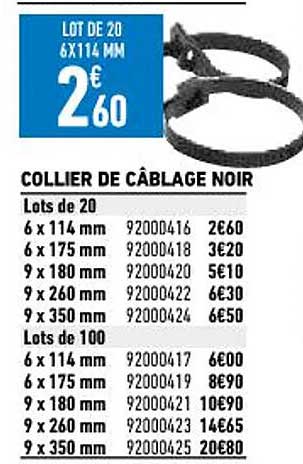 collier de câblage noir