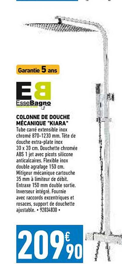 colonne de douche mécanique "kiara" essebagno