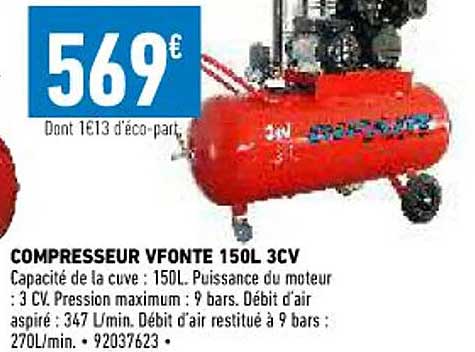 compresseur vfonte 150l 3cv