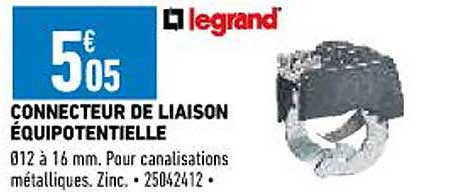 connecteur de liaison équipotentielle legrand