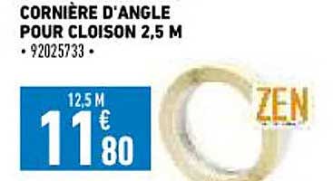 cornière d'angle pour cloison 2,5 m