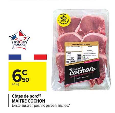 côtes de porc maître cochon