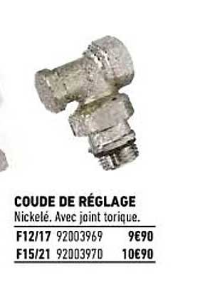 coude de réglage