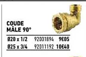 coude mâle 90°