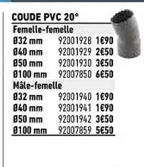 Coude Pvc 20°