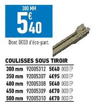 coulisses sous tiroir