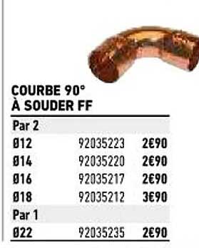 courbe 90° à souder ff