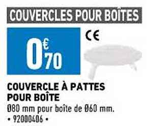 couvercle à pattes pour boîte