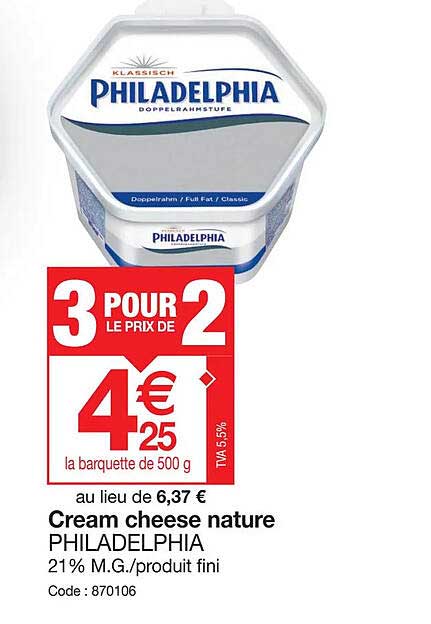 cream cheese nature philadelphia