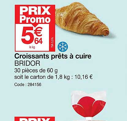 croissants prêts à cuire bridor