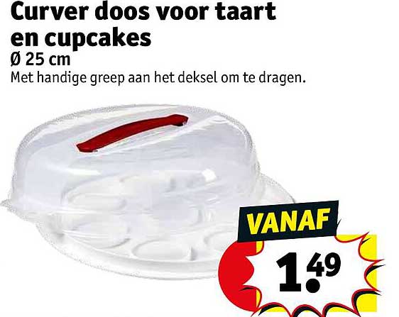 curver doos voor taart en cupcakes