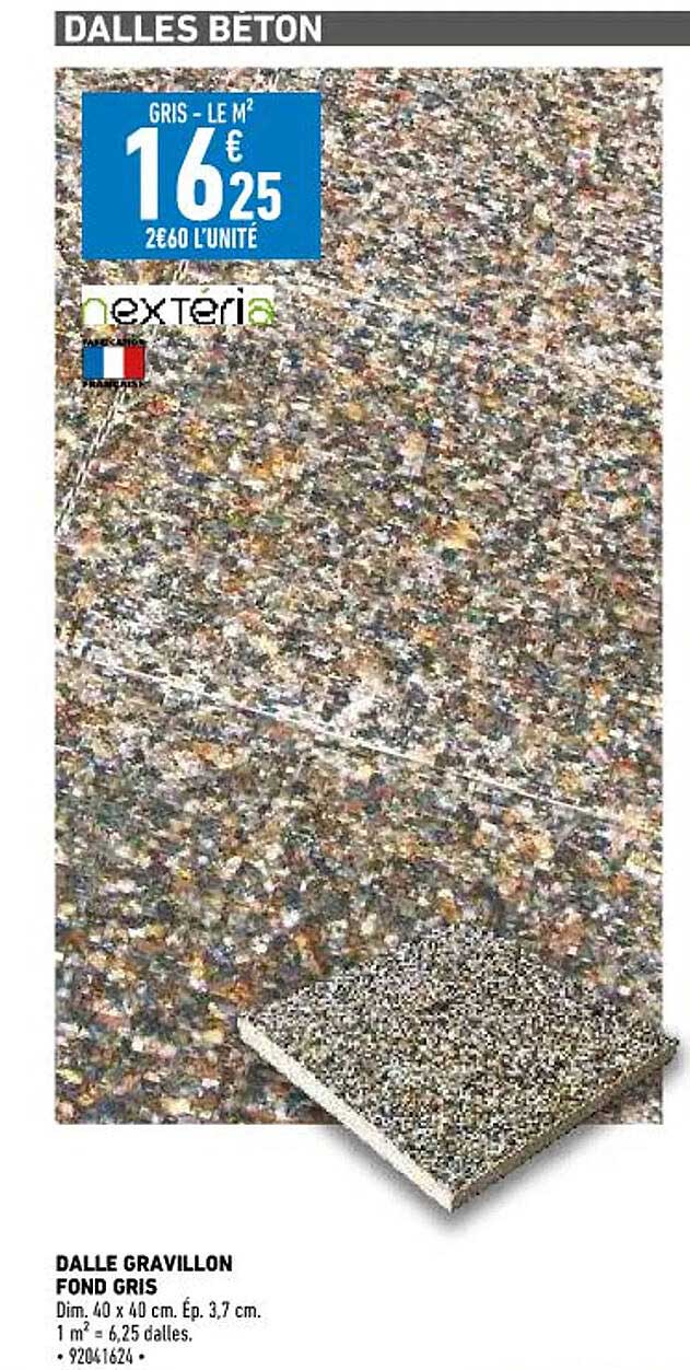 dalle gravillon fond gris