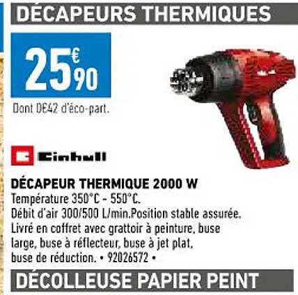 décapeur thermique 2000w einhell
