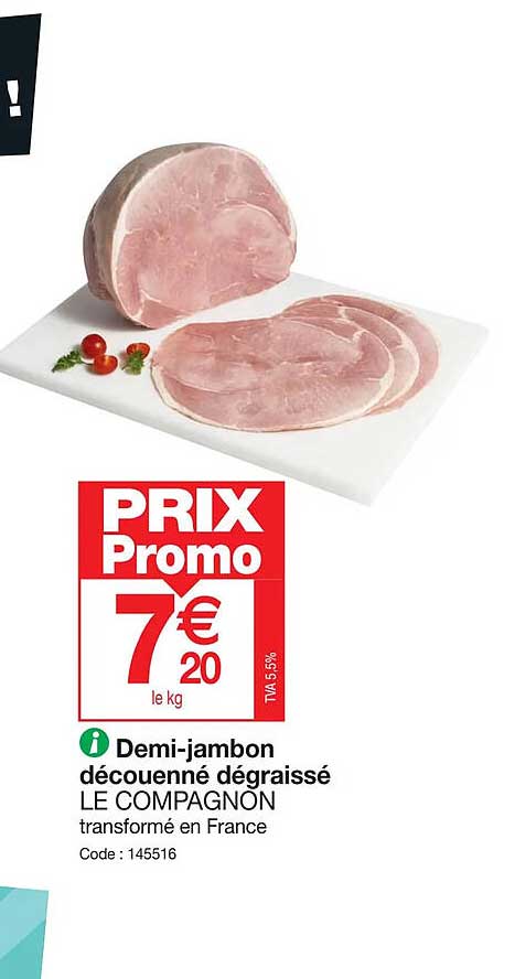 demi-jambon découenné dégraissé le compagnon