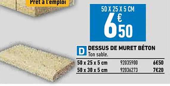 dessus de muret béton