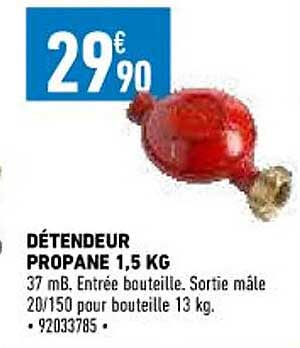 détendeur propane 1,5 kg