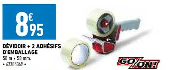 dévidoir + 2 adhésifs d'emballage go-on!