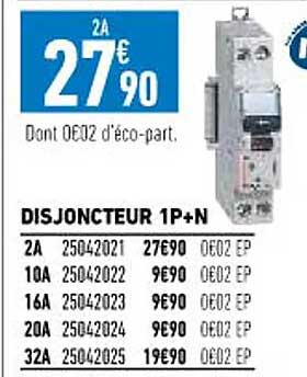 Disjoncteur 1p+n