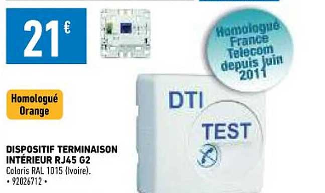 dispositif terminaison intérieur rj45 g2