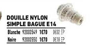 douille nylon simple bague e14