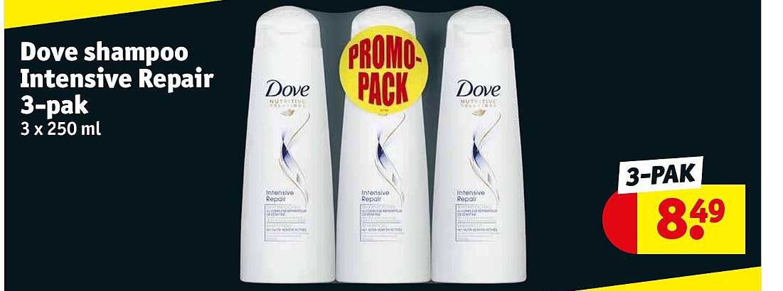 dove shampoo intensive repair 3-pak