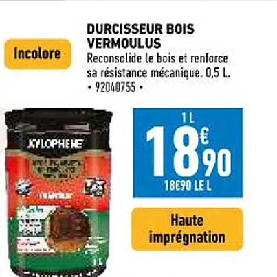 durcisseur bois vermoulus xylophene