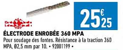 électrode enrobée 360 mpa