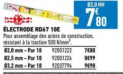 électrode rd67 10e