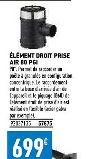 élément droit prise air 80 pgi