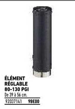 élément réglable 80-130 pgi