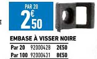 embase à visser noir