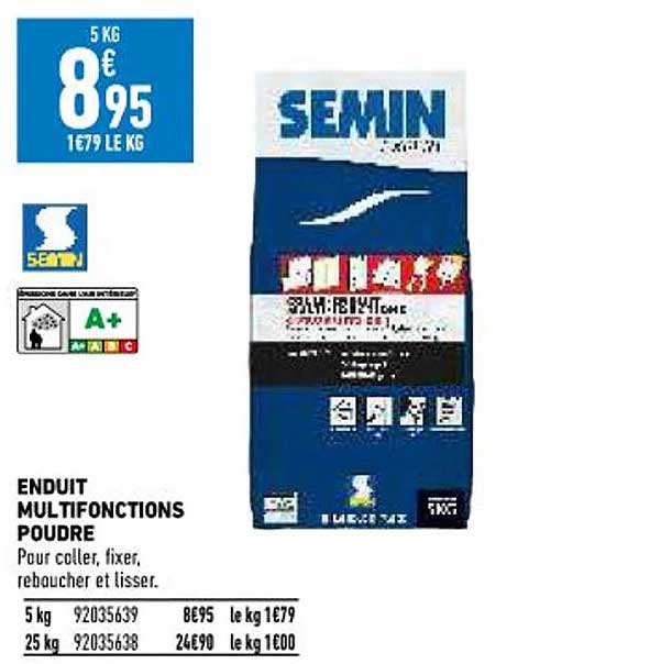 enduit multifonctions poudre semin