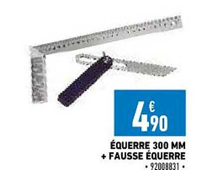 équerre 300mm + fausse équerre